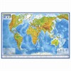 Карта мира физическая 101х66 см, 1:29М, с ламинацией, интерактивная, в тубусе, BRAUBERG, 112378 - фото 1306290