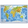 Карта мира физическая 120х78 см, 1:25М, с ламинацией, интерактивная, европодвес, BRAUBERG, 112379 - фото 1306291