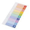 Закладки клейкие BRAUBERG, 44х12 мм, 100 штук (10 цветов х 10 листов), на пластиковой линейке 15 см, 112428 - фото 1307621