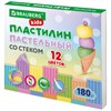 Пластилин классический пастельные цвета BRAUBERG KIDS, 12 цветов, 180 грамм, стек, 106681 - фото 2099812