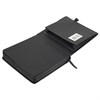 Скетчбук, черная бумага 140 г/м2, 120х120 мм, 80 л., КОЖЗАМ, резинка, карман, BRAUBERG ART CLASSIC, черный, 113202 - фото 2560994