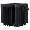 Скетчбук, черная бумага 140 г/м2, 90х140 мм, 80 л., КОЖЗАМ, резинка, карман, BRAUBERG ART CLASSIC, черный, 113201  - фото 2561073