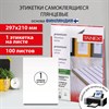 Этикетка самоклеящаяся ГЛЯНЦЕВАЯ 210х297 мм, 1 этикетка, белая, 80 г/м2, 100 листов, TANEX, сырье Финляндия, 114547, TW-2000 - фото 2568330