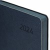 Ежедневник датированный 2024 А5 138x213 мм BRAUBERG "Stylish", под кожу гибкий, темно-синий, 114890 - фото 2568534