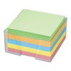Блок для записей BRAUBERG в подставке прозрачной, куб 9х9х5 см, цветной, 122226 - фото 2570319