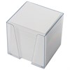 Блок для записей BRAUBERG в подставке прозрачной, куб 9х9х9 см, белый, белизна 95-98%, 122223 - фото 2570328