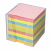 Блок для записей BRAUBERG в подставке прозрачной, куб 9х9х9 см, цветной, 122225 - фото 2570357