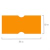 Этикет-лента 21х12 мм, прямоугольная, оранжевая, комплект 5 рулонов по 600 шт., BRAUBERG, 123570 - фото 2571462