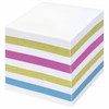 Блок для записей STAFF непроклеенный, куб 9х9х9 см, цветной, чередование с белым, 126367 - фото 2572438