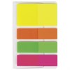 Закладки клейкие неоновые BRAUBERG, 45х12 мм 3 цвета + 45х26 мм 1 цвет, 100 штук (4 цвета x 25 листов), 126698 - фото 2572937
