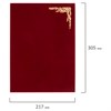 Папка адресная бархат бордовый, "Виньетка", формат А4, STAFF, 124294 - фото 2572941