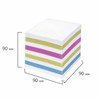 Блок для записей STAFF непроклеенный, куб 9х9х9 см, цветной, чередование с белым, 126367 - фото 2573626