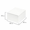 Блок для записей STAFF непроклеенный, куб 8х8х4 см, белый, белизна 90-92%, 126368 - фото 2573658