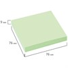 Блок самоклеящийся (стикеры), STAFF, 76х76 мм, 100 листов, зеленый, 126498 - фото 2573662
