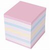 Блок для записей STAFF проклеенный, куб 9х9х9 см, цветной, чередование с белым, 129208 - фото 2575622