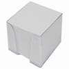 Блок для записей STAFF в подставке прозрачной, куб 9х9х9 см, белый, белизна 70-80%, 129202 - фото 2575642