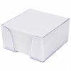 Блок для записей STAFF в подставке прозрачной, куб 9х9х5 см, белый, белизна 70-80%, 129194 - фото 2575658