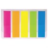 Закладки клейкие неоновые STAFF, 45х12 мм, 100 штук (5 цветов х 20 листов), на пластиковом основании, 129355 - фото 2575701
