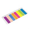 Закладки клейкие неоновые STAFF, 45х12 мм, 200 штук (8 цветов х 25 листов), на пластиковой линейке 12 см, 129356 - фото 2575887