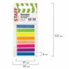 Закладки клейкие неоновые STAFF, 45х8 мм, 160 штук (8 цветов х 20 листов), на пластиковом основании, 129354 - фото 2576643