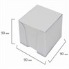Блок для записей STAFF в подставке прозрачной, куб 9х9х9 см, белый, белизна 70-80%, 129202 - фото 2576865