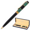 Ручка подарочная шариковая GALANT "Granit Green", корпус черный с темно-зеленым, золотистые детали, пишущий узел 0,7 мм, синяя, 140393 - фото 2577235