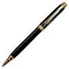 Ручка подарочная шариковая GALANT "Black", корпус черный, золотистые детали, пишущий узел 0,7 мм, синяя, 140405 - фото 2577240
