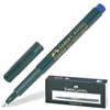 Ручка капиллярная (линер) FABER-CASTELL "Finepen 1511", СИНЯЯ, корпус темно-зеленый, линия письма 0,4 мм, 151151 - фото 2577416