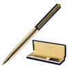 Ручка подарочная шариковая GALANT "Black Melbourne", корпус золотистый с черным, золотистые детали, пишущий узел 0,7 мм, синяя, 141356 - фото 2577865