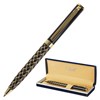 Ручка подарочная шариковая GALANT "Klondike", корпус черный с золотистым, золотистые детали, пишущий узел 0,7 мм, синяя, 141357 - фото 2577872