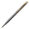 Ручка подарочная шариковая GALANT "Marburg", корпус серебристый с гравировкой, золотистые детали, пишущий узел 0,7 мм, синяя, 141015 - фото 2577924