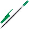 Ручка шариковая BRAUBERG "Line", ЗЕЛЕНАЯ, корпус прозрачный, узел 1 мм, линия письма 0,5 мм, 141342 - фото 2578148