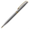 Ручка подарочная шариковая GALANT "Marburg", корпус серебристый с гравировкой, золотистые детали, пишущий узел 0,7 мм, синяя, 141015 - фото 2578274