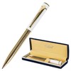 Ручка подарочная шариковая GALANT "Mont Pelerin", корпус золотистый с белым, золотистые детали, пишущий узел 0,7 мм, синяя, 141661 - фото 2578489