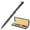 Ручка подарочная шариковая GALANT "Locarno", корпус серебристый с черным, хромированные детали, пишущий узел 0,7 мм, синяя, 141667 - фото 2578518