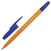 Ручка шариковая BRAUBERG "Carina Orange", СИНЯЯ, корпус оранжевый, узел 1 мм, линия письма 0,5 мм, 141668 - фото 2578522