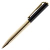 Ручка подарочная шариковая GALANT "Black Melbourne", корпус золотистый с черным, золотистые детали, пишущий узел 0,7 мм, синяя, 141356 - фото 2578526