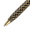Ручка подарочная шариковая GALANT "Klondike", корпус черный с золотистым, золотистые детали, пишущий узел 0,7 мм, синяя, 141357 - фото 2578939