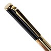 Ручка подарочная шариковая GALANT "Black Melbourne", корпус золотистый с черным, золотистые детали, пишущий узел 0,7 мм, синяя, 141356 - фото 2579297