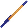Ручка шариковая BRAUBERG "Carina Orange", СИНЯЯ, корпус оранжевый, узел 1 мм, линия письма 0,5 мм, 141668 - фото 2579331