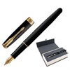 Ручка перьевая PARKER "Sonnet Core Matt Black GT", корпус черный матовый лак, позолоченные детали, черная, 1931516 - фото 2579404