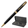 Ручка шариковая PARKER "Sonnet Core Matt Black GT", черный матовый лак, позолота, черная, 1931519 - фото 2579405