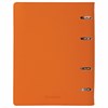 Тетрадь на кольцах А5 (180х220 мм), 120 листов, под кожу, клетка, BRAUBERG "Joy", оранжевый/светло-оранжевый, 129992 - фото 2579512