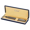 Ручка подарочная шариковая GALANT "Dark Chrome", корпус матовый хром, золотистые детали, пишущий узел 0,7 мм, синяя, 140397 - фото 2579727