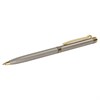 Ручка подарочная шариковая GALANT "Brigitte", тонкий корпус, серебристый, золотистые детали, пишущий узел 0,7 мм, синяя, 141009 - фото 2579847