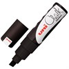 Маркер меловой UNI "Chalk", 8 мм, ЧЕРНЫЙ, влагостираемый, для гладких поверхностей, PWE-8K BLACK - фото 2579933
