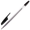 Ручка шариковая BRAUBERG "X-333", ЧЕРНАЯ, корпус прозрачный, узел 0,7 мм, линия письма 0,35 мм, 142406 - фото 2579970