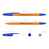 Ручка шариковая ERICH KRAUSE "R-301 Orange", СИНЯЯ, корпус оранжевый, узел 0,7 мм, линия письма 0,35 мм, 43194 - фото 2580168