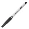 Ручка-роллер BRAUBERG "Control", ЧЕРНАЯ, корпус серебристый, узел 0,5 мм, линия письма 0,3 мм, 141553 - фото 2580196