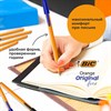 Ручки шариковые BIC "Orange Original Fine", НАБОР 4 шт., СИНИЕ, узел 0,8 мм, линия письма 0,3 мм, пакет, 8308521 - фото 2580308